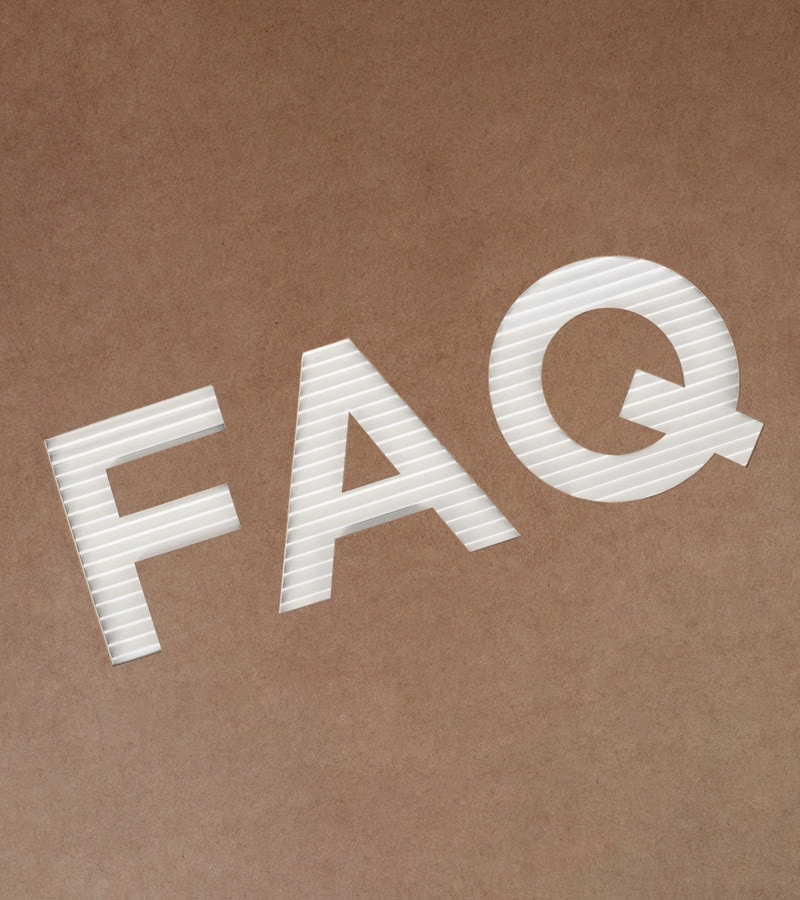 FAQ Frequently Asked Questions header mobile